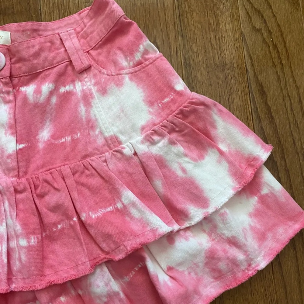 Pink Tie-Dye Ruffle Skirt - Picture 7 of 7